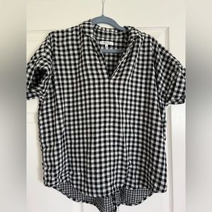 Gingham Black and white blouse